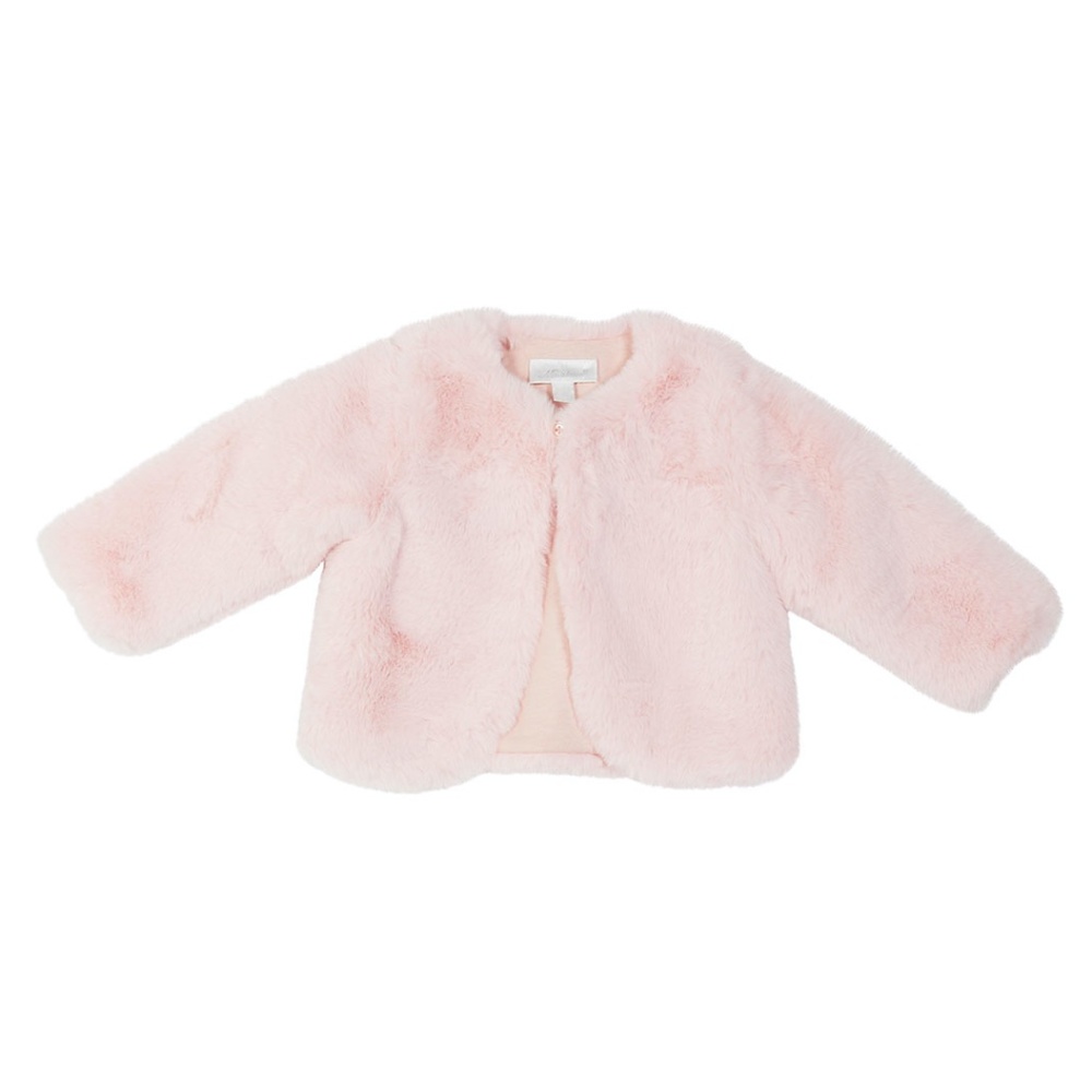 Miniclasix Faux Fur Pink Bolero Size 6-9 Months